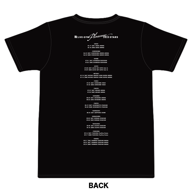 B'z LIVE-GYM Pleasure 2023 -STARS-｜GOODS（ツアーTシャツ