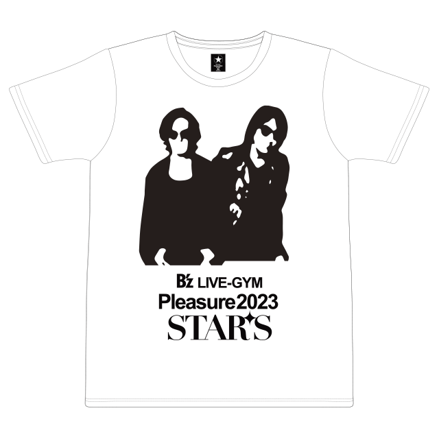 B'z LIVE-GYM Pleasure 2023 -STARS-｜GOODS（STARS Tシャツ ホワイト）