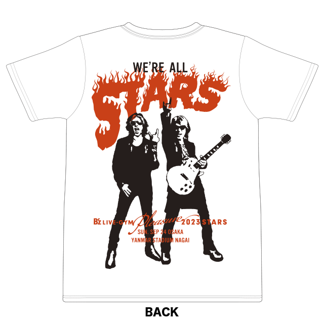 新品?正規品 B´z Tシャツ 2023 黒(L)＆タオル☆Pleasure ☆B´z☆STARS 